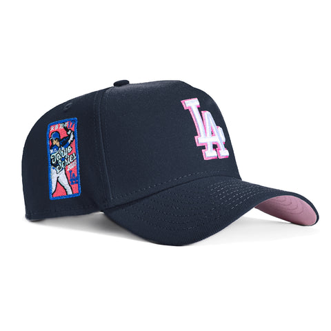 New Era 9Forty A-Frame Los Angeles Dodgers 2025 Tokyo Series Ohtani Patch Snapback Hat - Navy, White, Pink