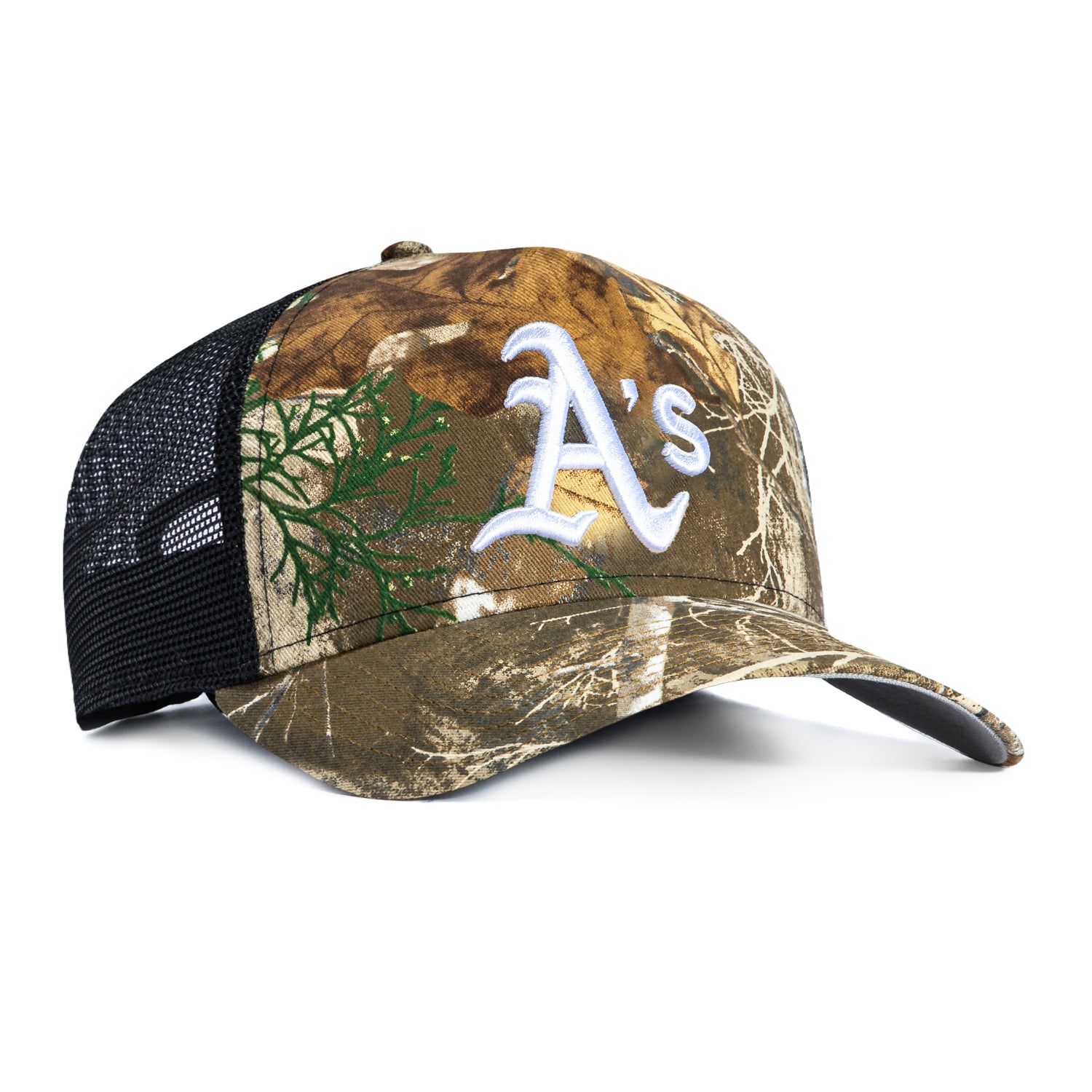 New Era Oakland Athletics Retro Wordmark 9FORTY A-Frame Trucker Adjustable Hat
