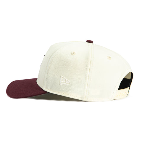 New Era 9Forty A-Frame Arizona State Sun Devils AS Snapback Hat - White, Maroon, Metallic Gold