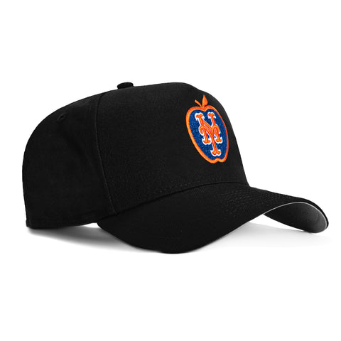 New Era 9Forty A-Frame New York Mets Apple Snapback Hat - Black, Royal, Orange
