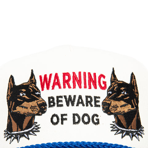 Field Grade Beware of Dog Snapback Trucker Hat - White, Royal