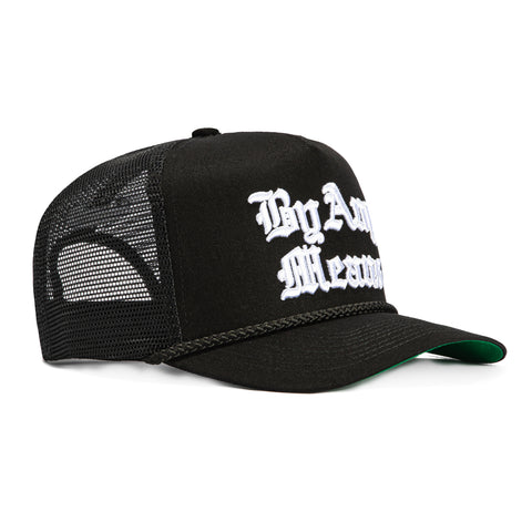 Field Grade By Any Means Snapback Trucker Hat - Black