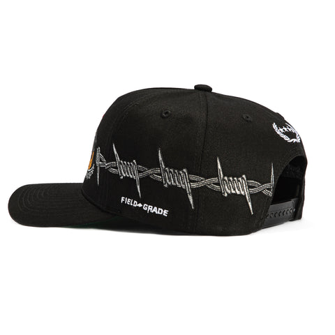 Field Grade Beware of Rotty Snapback Hat - Black