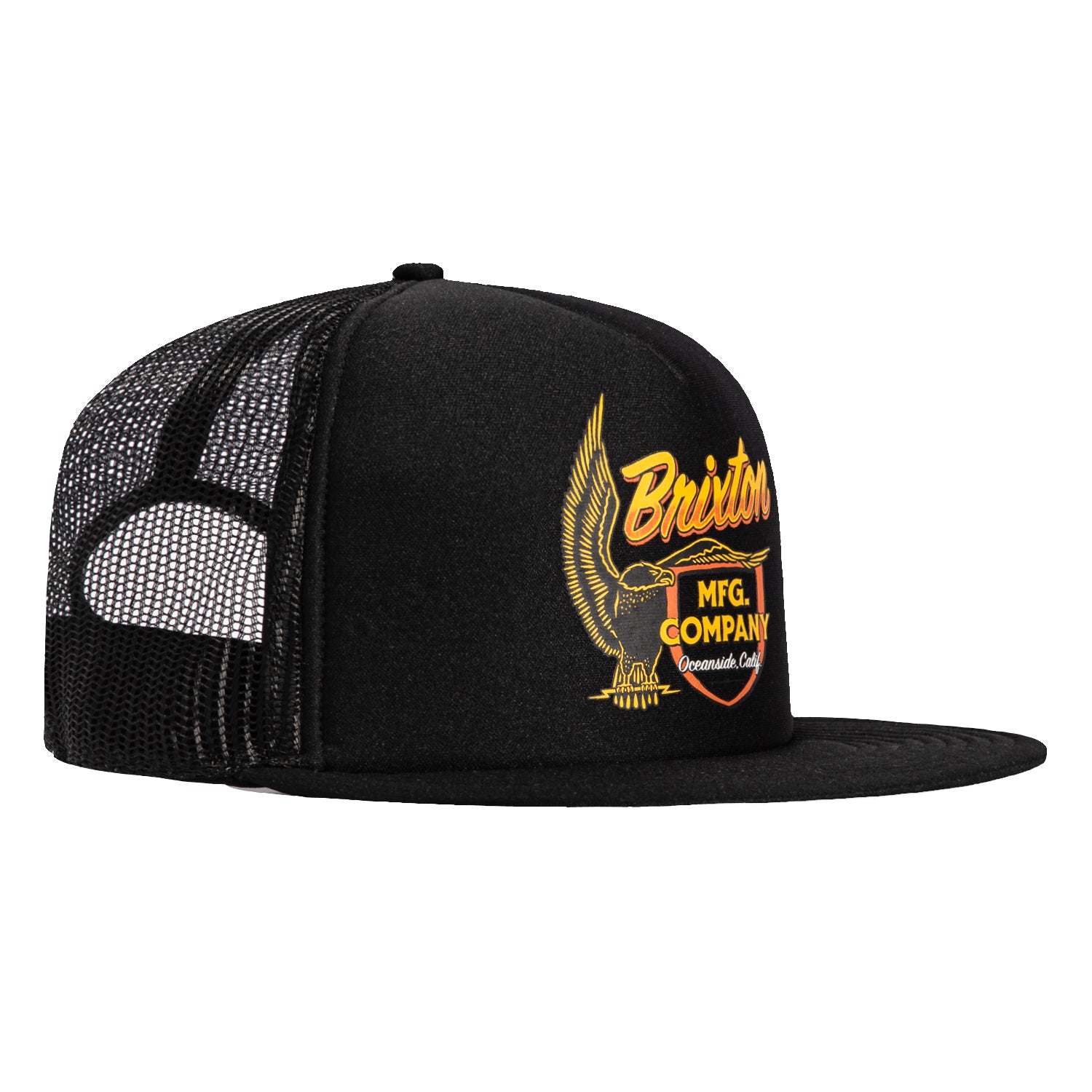 Brixton Highline Mesh Snapback Trucker Foam Hat - Black – Hat Club