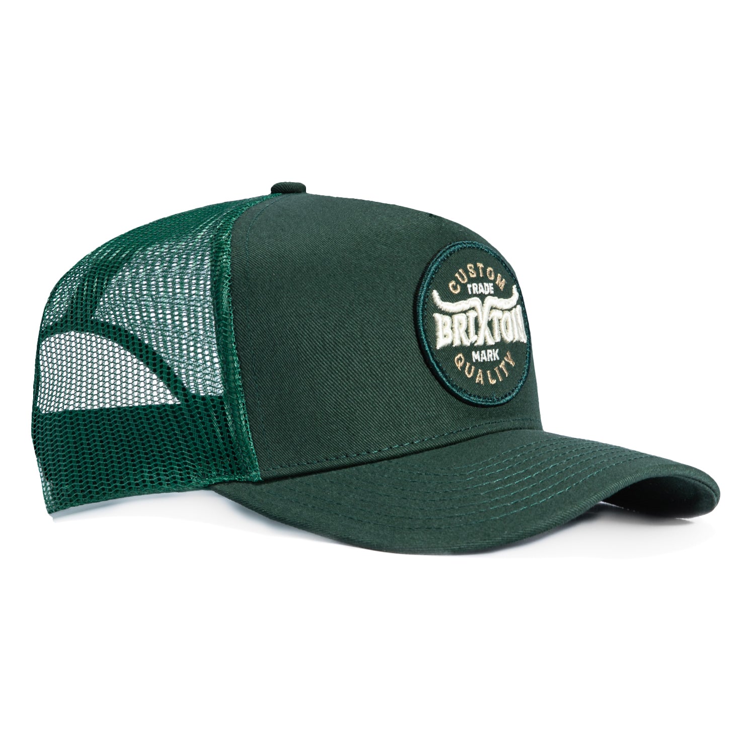 Brixton Gibson Mesh Snapback Trucker Hat - Green – Hat Club display picture 2