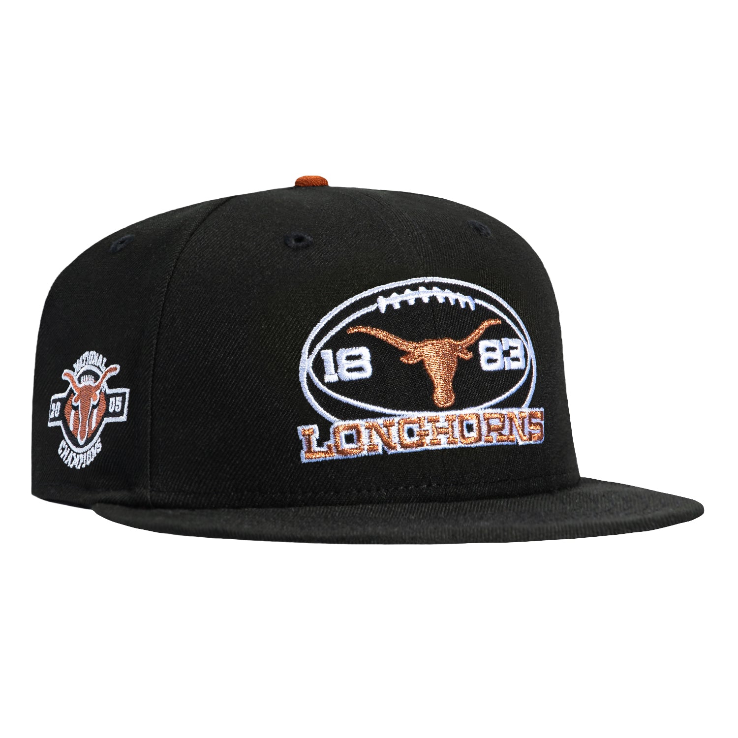トップス SD Heavyweight Football Logo LS T VW New Era 59Fifty Texas Longhorns 2005 National Champions Patch 1883