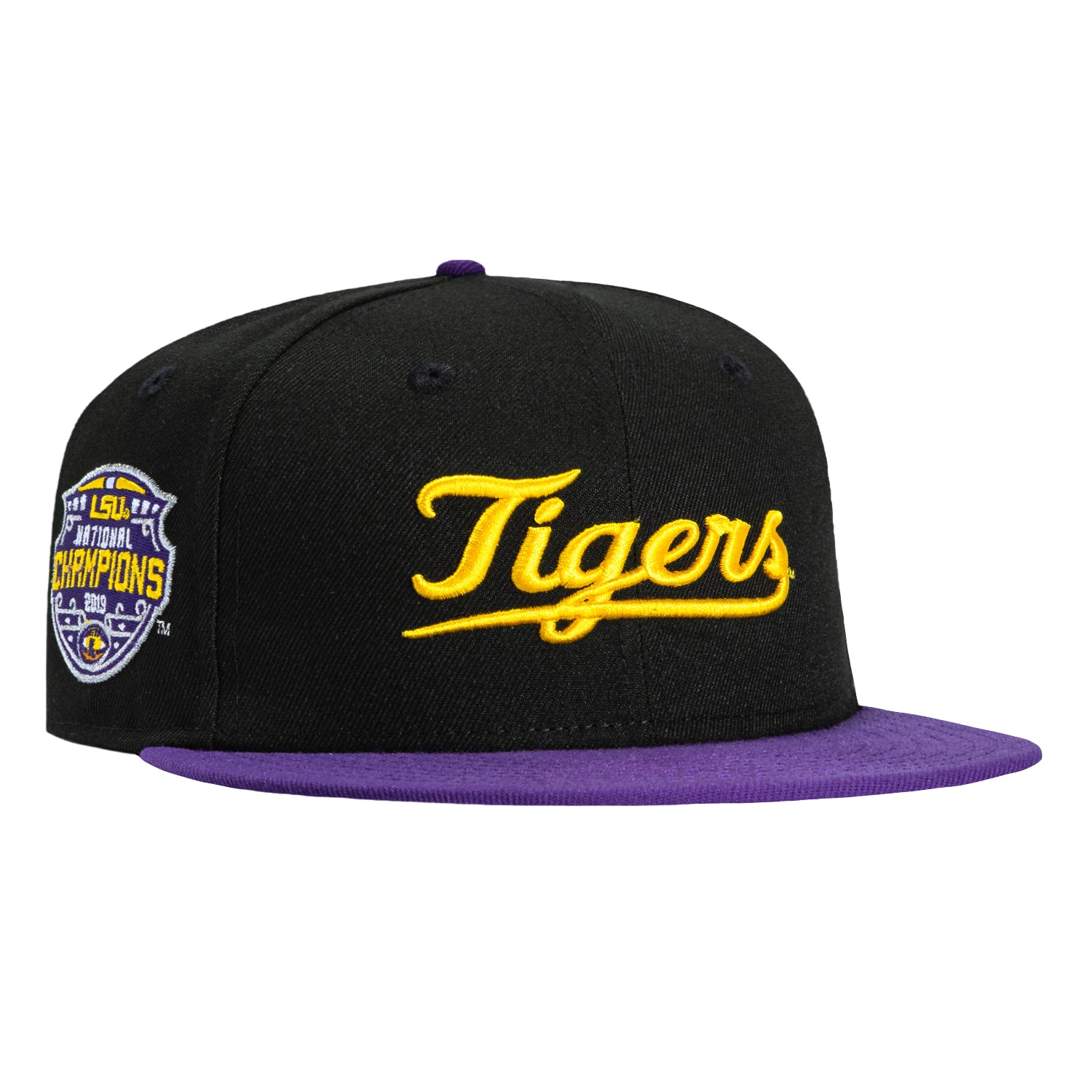 New Era 59Fifty LSU Tigers 2019 National Champions Patch Script