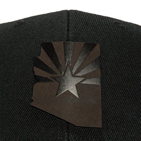 Branded Bills Arizona 48 State Trucker Snapback Flat Curved Hat - Black