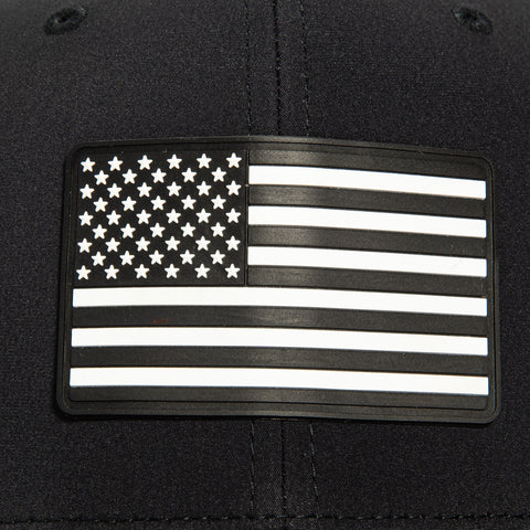 Branded Bills Old Glory Elite Snapback Hat - Black, Black