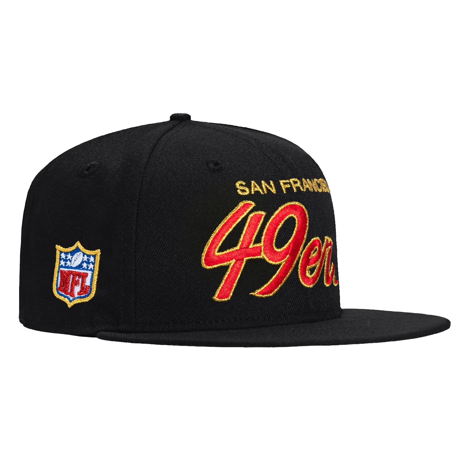 New Era 59Fifty San Francisco 49ers Script Hat Black – Hat Club