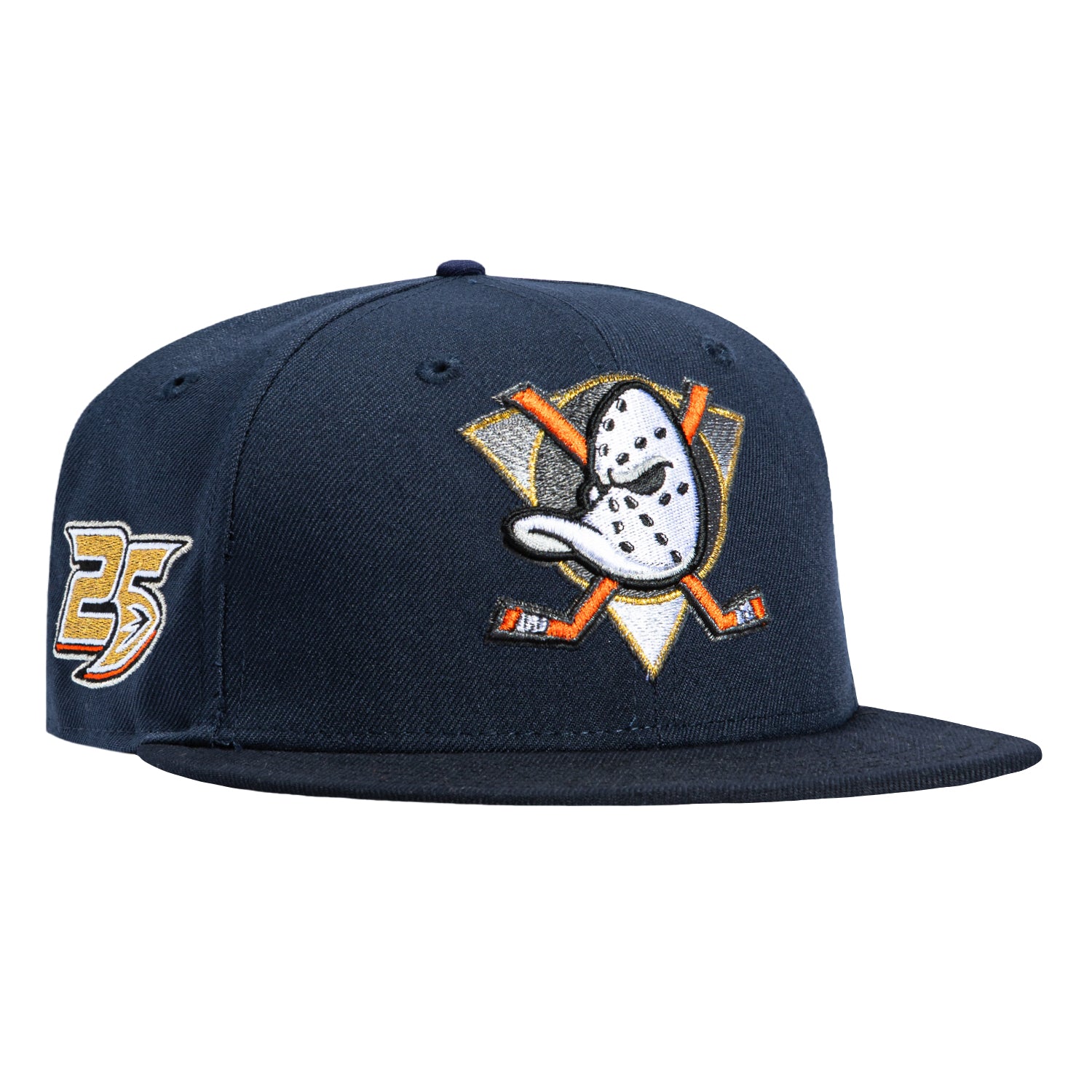 New Era 59Fifty Blue Ice Anaheim Ducks 25th Anniversary Patch Hat