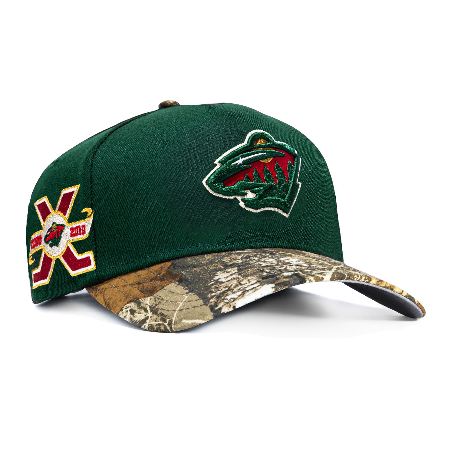 OMAN10　Real tree green ver New Era 9Forty A-Frame Realtree Visor Minnesota Wild 10th