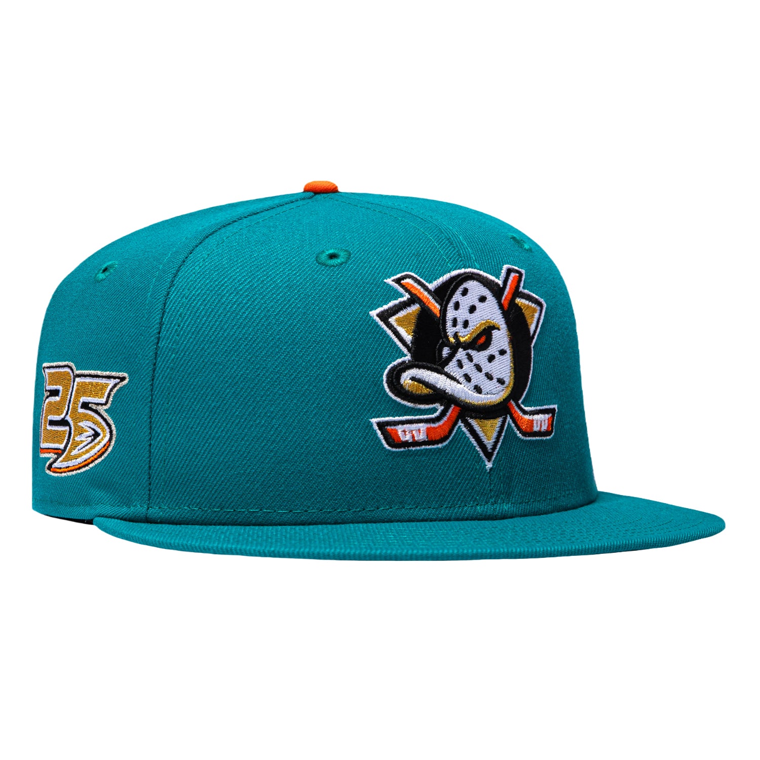 New Era 59Fifty Anaheim Ducks 25th Anniversary Patch Hat - Teal