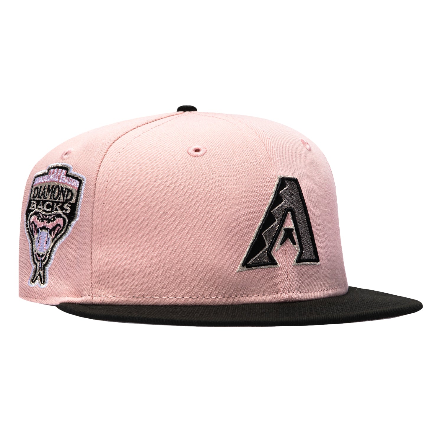[14山]ジョイントキャップ アンボイナバール/ピンクアイボリー 1B2S New Era 59Fifty Pink Rouge Arizona Diamondbacks Inaugural Patch A