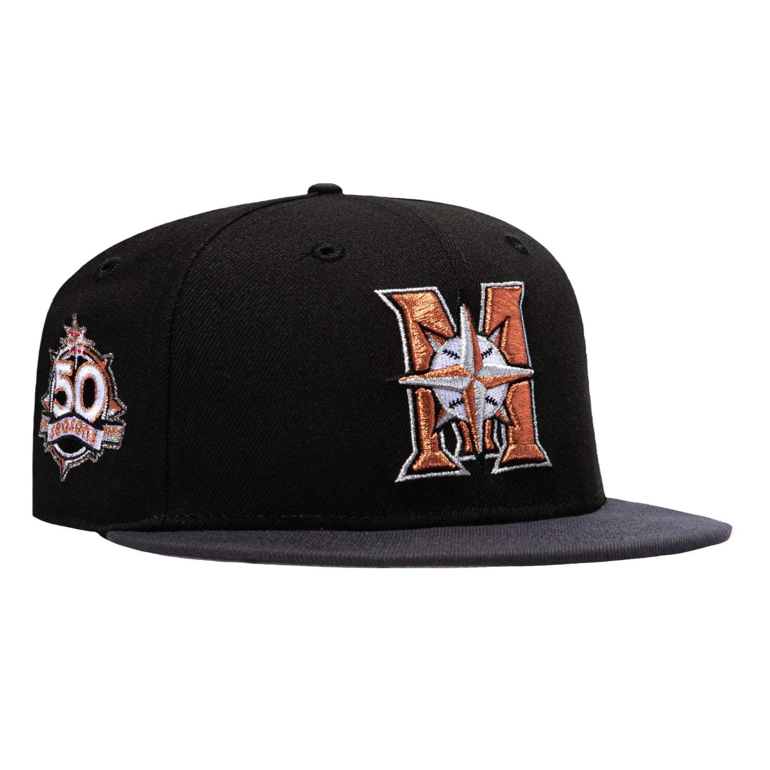 New Era 59Fifty Seattle Mariners 50 Years Patch M Compass Hat
