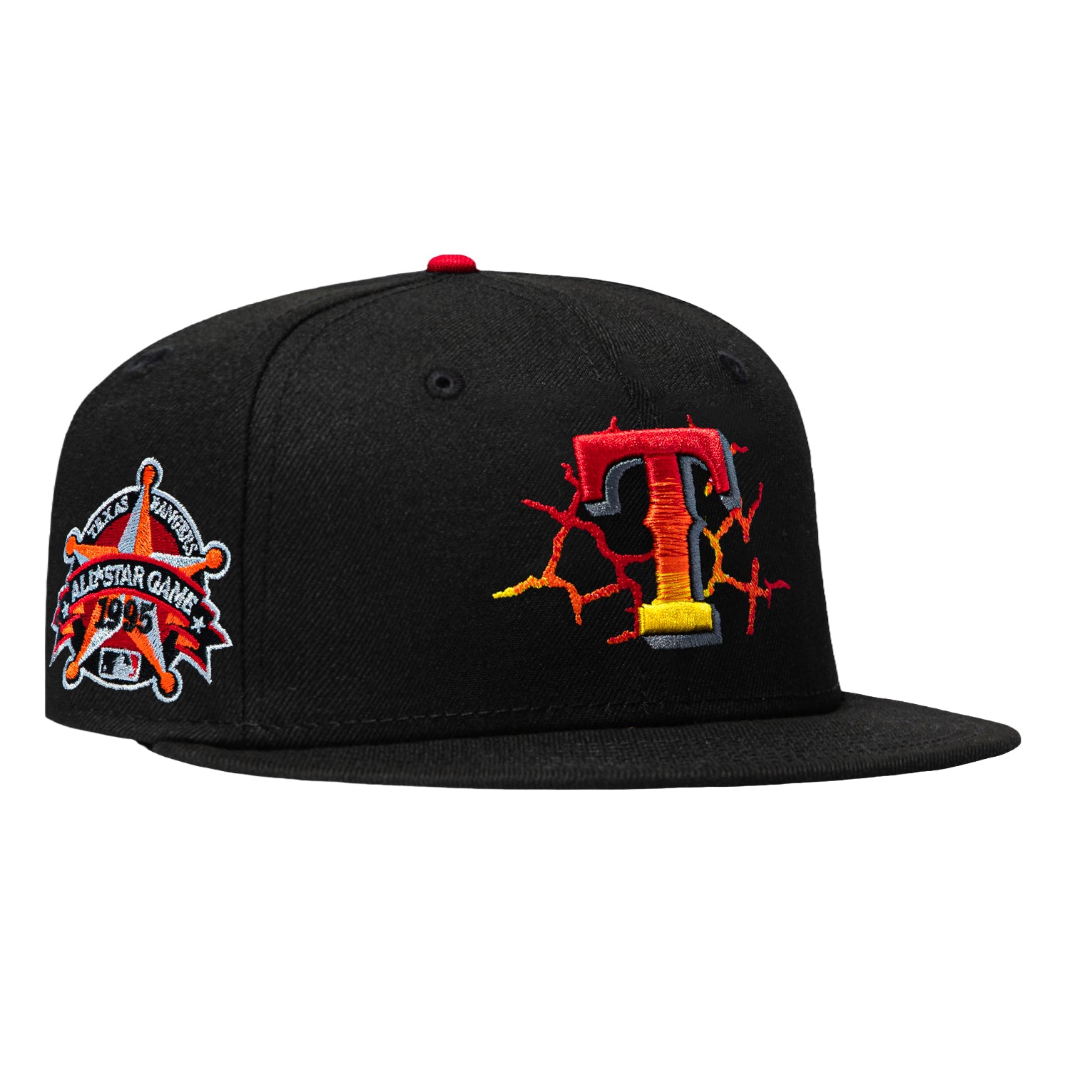 New Era 59Fifty Molten Lava Texas Rangers 1995 All Star Game Patch