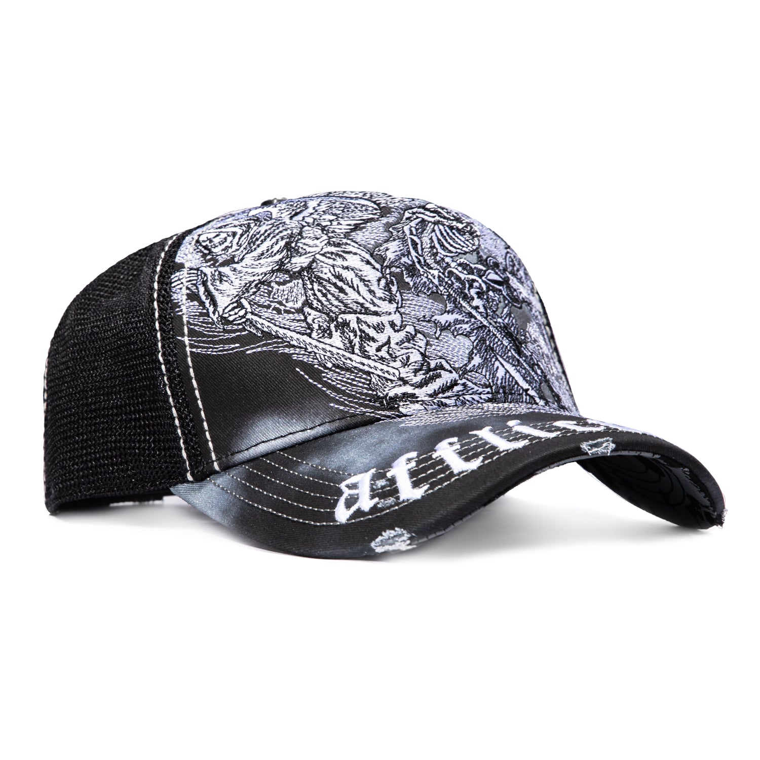 Affliction Mortal Veil Trucker Snapback Hat - Black – Hat Club