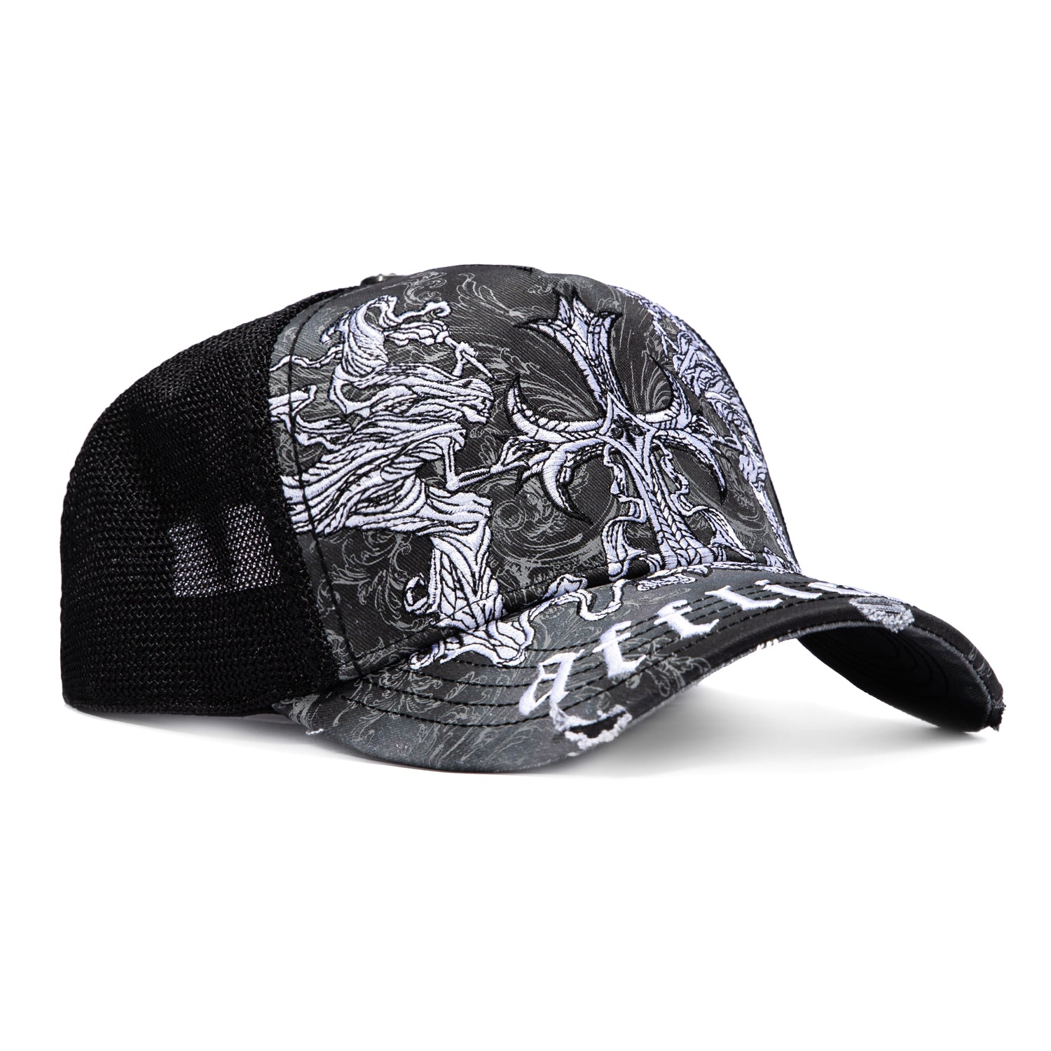 Affliction Jump Trucker Snapback Hat - Black – Hat Club