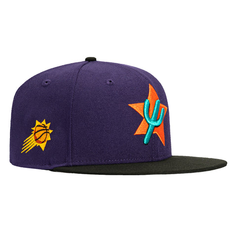 New Era 59Fifty Phoenix Suns Logo Patch Alternate City Edition Hat - Purple, Black