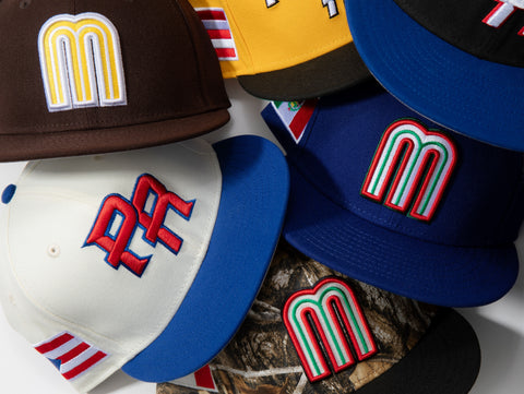 new era 5950 world baseball classic collection-world baseball classic collection fitted hats-mexico puerto rico