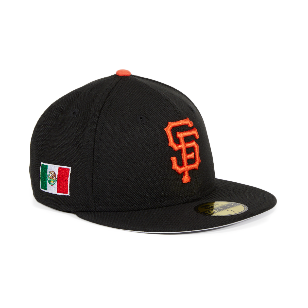 New Era 59FIFTY San Francisco Giants Mexico Flag Patch Game Hat - Black Black / 7 7/8