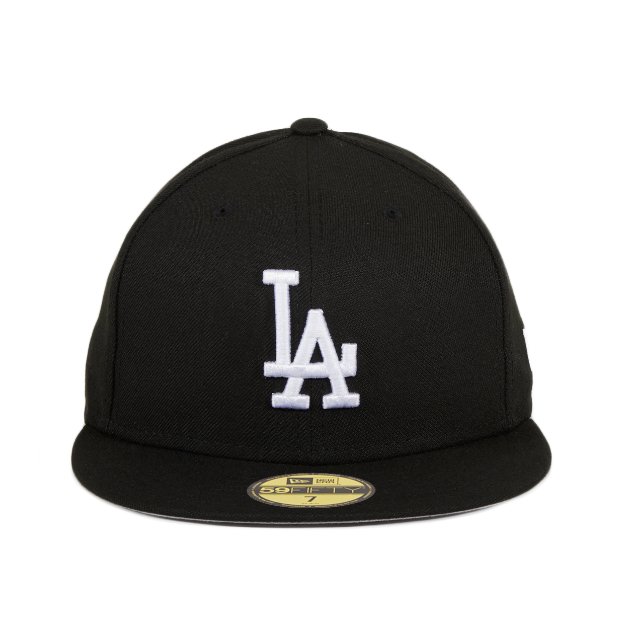 Los Angeles Dodgers New Era Black & White 59FIFTY Fitted Hat - Black 7 5/8
