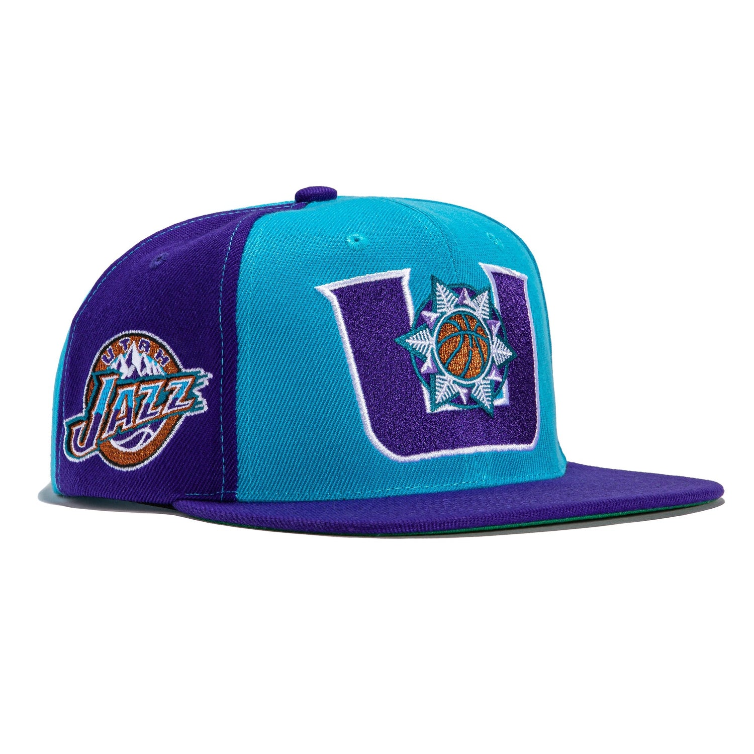 Utah Jazz Sharktooth Teal/Purple Snapback - Mitchell & Ness cap