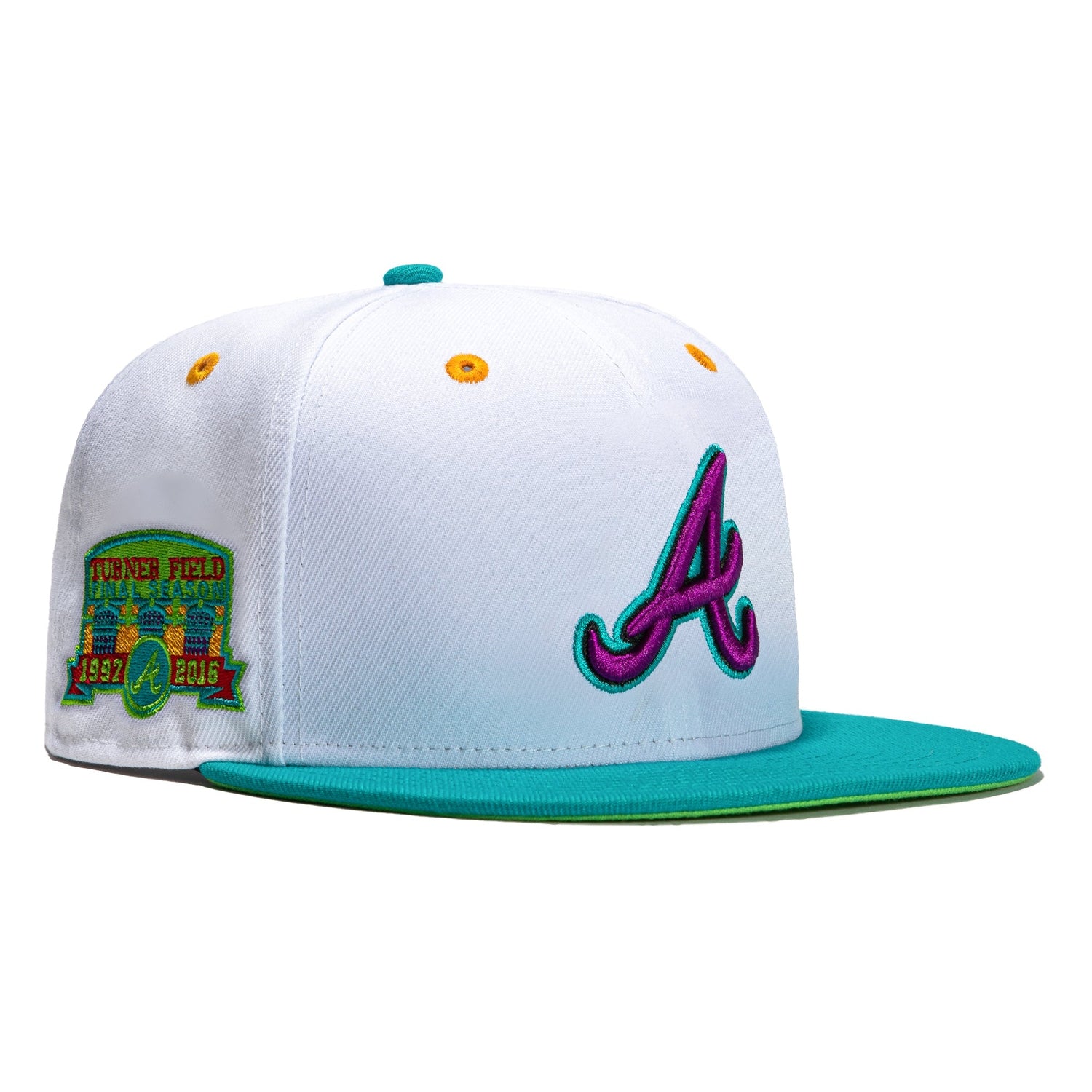 Atlanta Braves Throwback 59FIFTY Fitted Hat, Blue - Size: 8, MLB by New Era