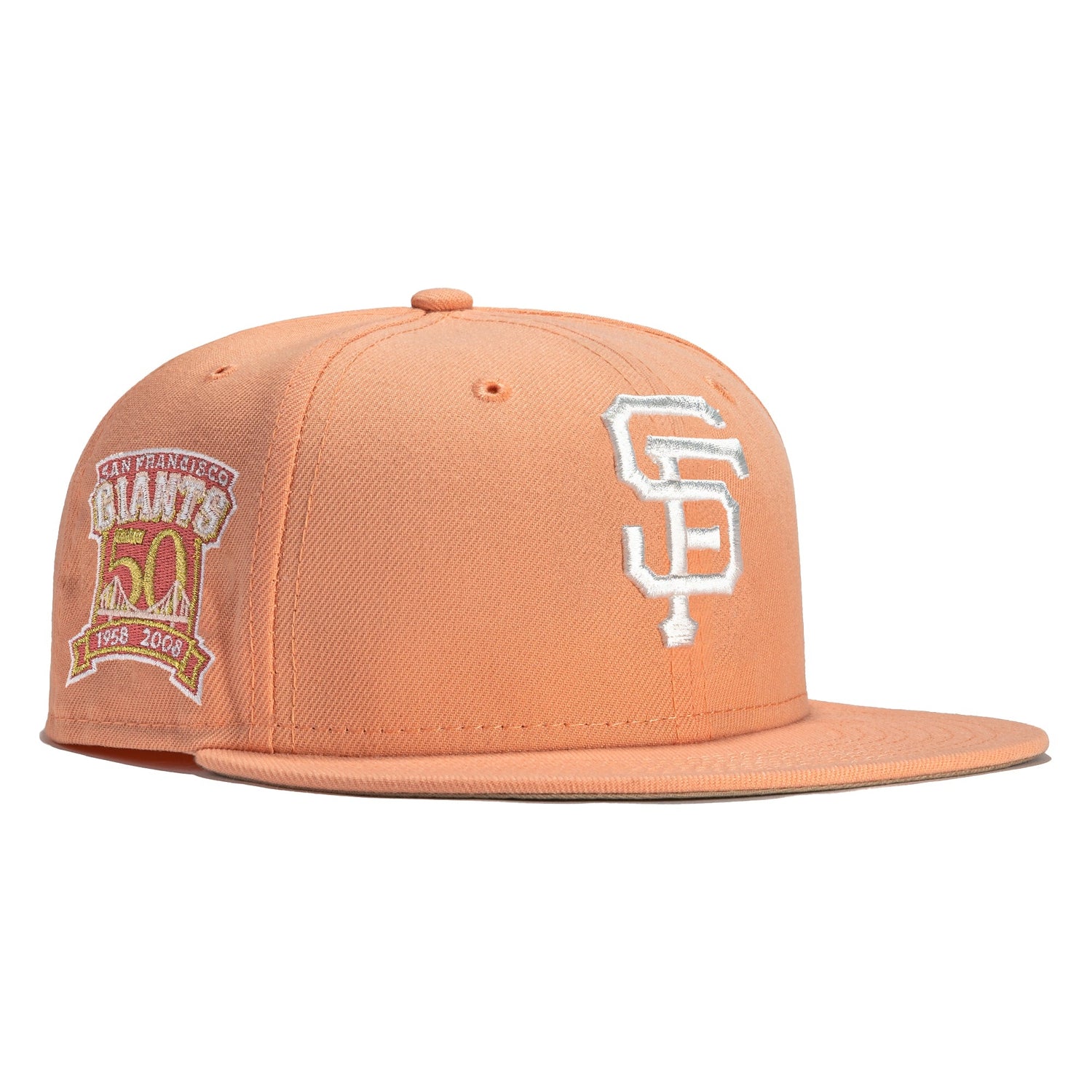 New Era 59Fifty Rose Gold San Francisco Giants 50th Anniversary Patch – Hat  Club