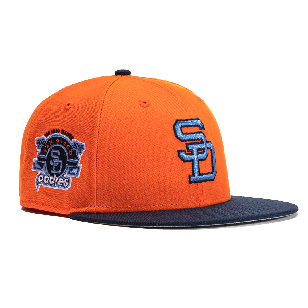 New Era 59FIFTY Orange Crush San Diego Padres Stadium Patch Hat - Orange, Navy Orange/Navy / 7
