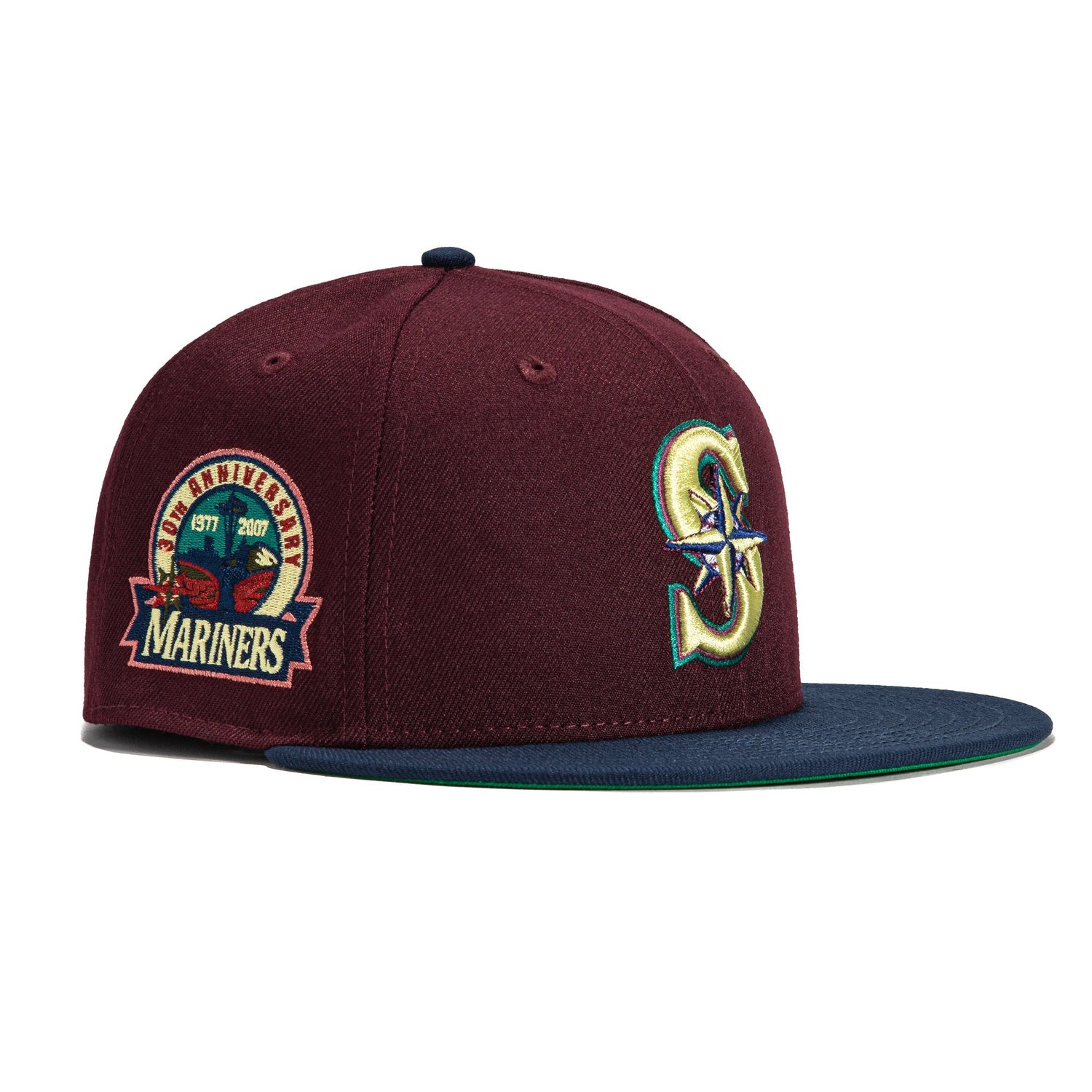 New Era 59FIFTY Seattle Mariners 30th Anniversary Patch Hat - Maroon, Navy Maroon/Navy / 7 7/8