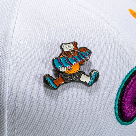 Hat Club Teal Lime Bulldog Pin - Multi-Color