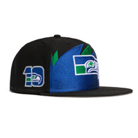 New Era 59Fifty Sharktooth Seattle Seahawks 10th Anniversary Patch Hat - Black
