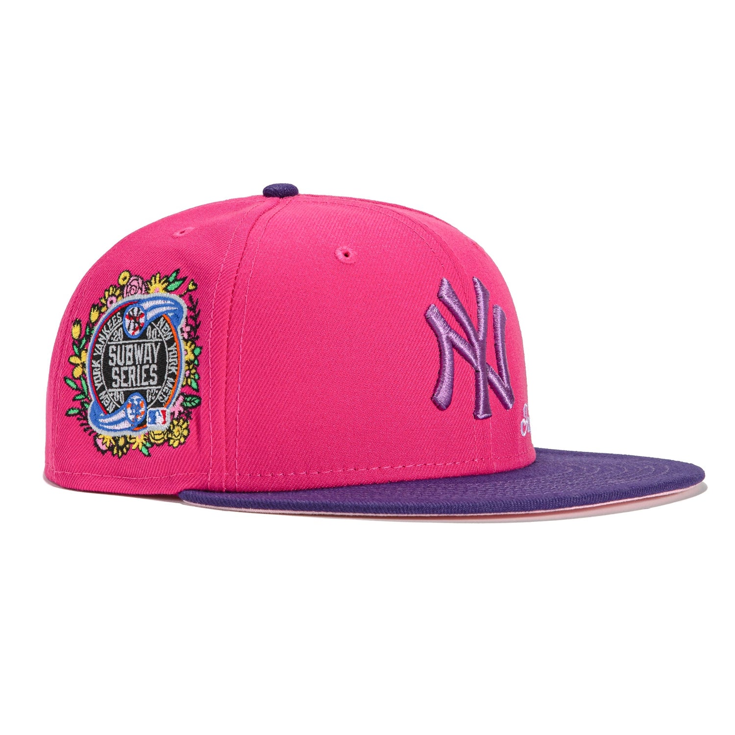 New Era 59FIFTY Jae Tips Forever New York Yankees 2000 Subway Series Patch Hat- Magenta, Purple Magenta/Purple / 8