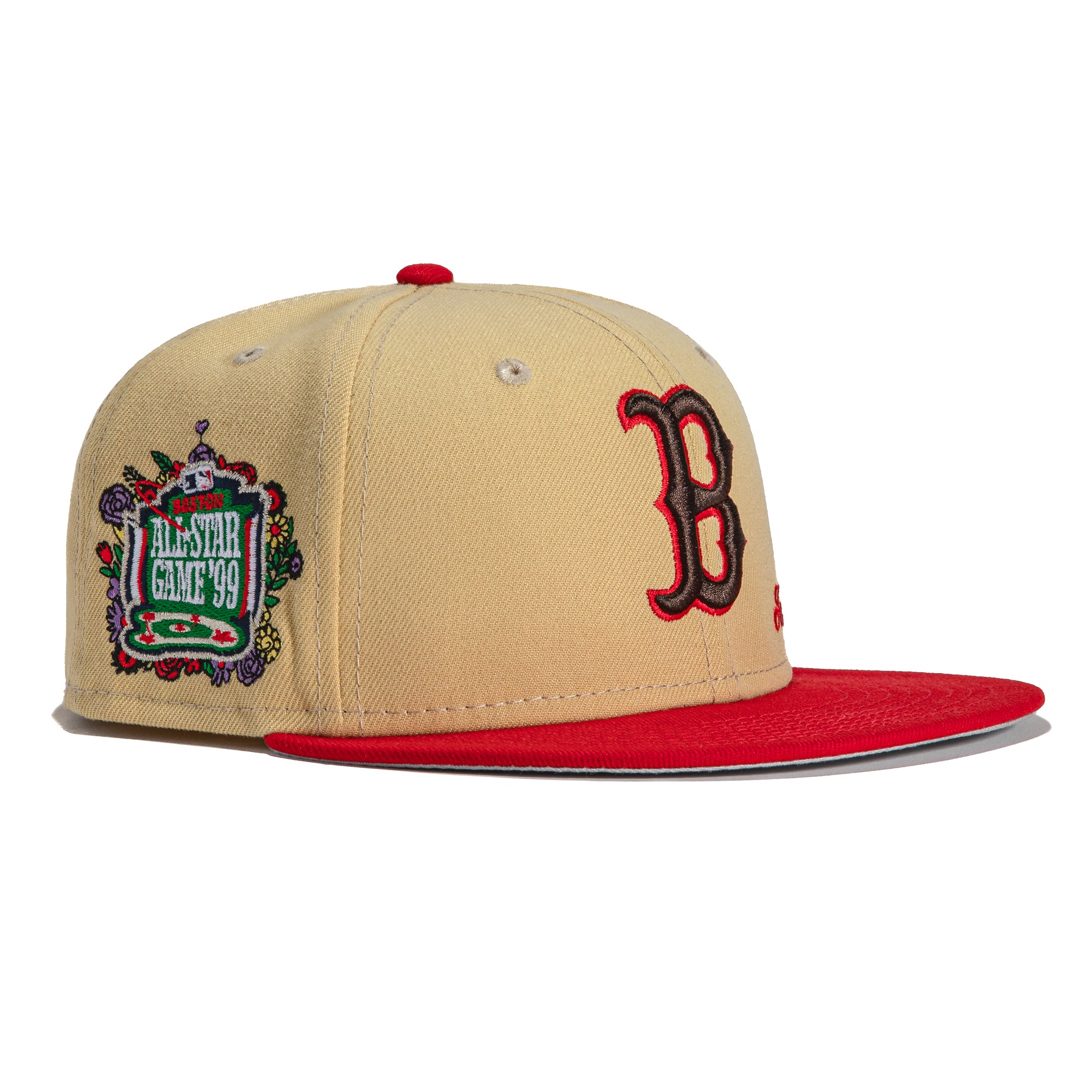 New Era 59FIFTY Jae Tips Forever Boston Red Sox 1999 All Star Game Patch Hat- Tan, Red Tan/Red / 7 3/8