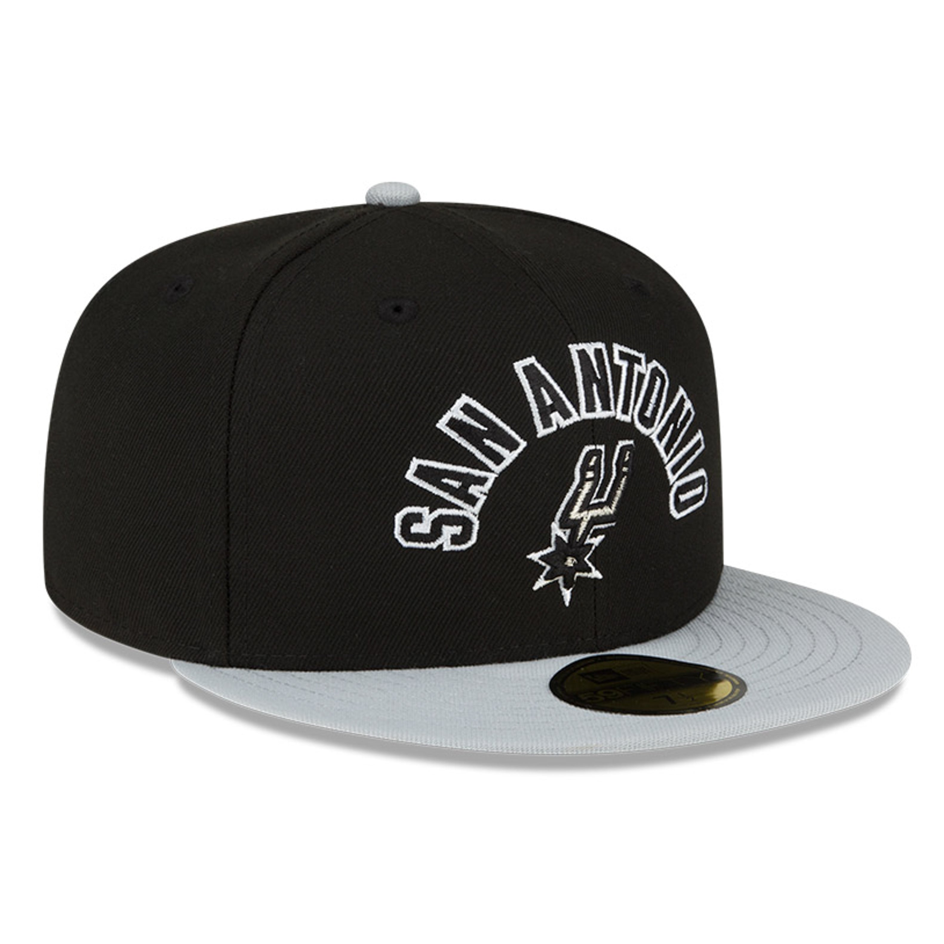 New Era 59FIFTY Hardwood Classic San Antonio Spurs Hat - Black, Gray Black/Grey / 7