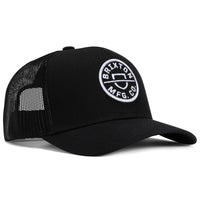 Brixton Crest X MP Snapback Trucker Hat - Black
