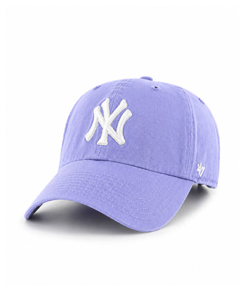 47 Brand New York Yankees Cleanup Adjustable Hat - Lavender, White