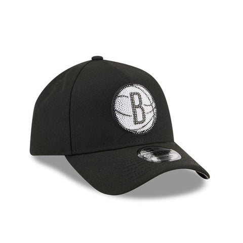 New Era 9Forty A-Frame 2026 NBA Draft Brooklyn Nets Rhinestone Snapback Hat - Black New Era