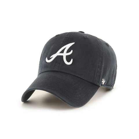47 Brand Cleanup Atlanta Braves Adjustable Hat - Black, White