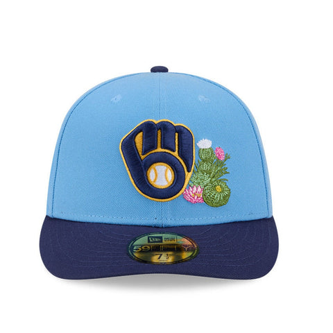 New Era 59Fifty Milwaukee Brewers 2026 Arizona Spring Training Pre-Curved Hat - Light Blue, Light Navy New Era