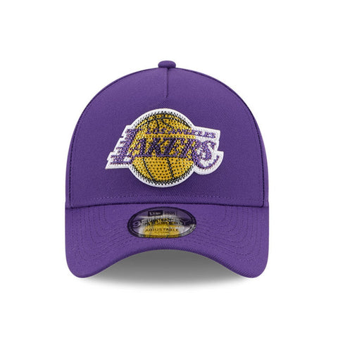 New Era 9Forty A-Frame 2026 NBA Draft Los Angeles Lakers Rhinestone Snapback Hat - Purple New Era
