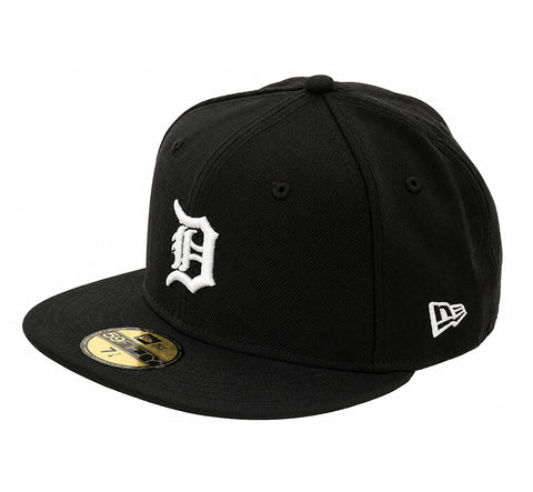 New Era 59Fifty Detroit Tigers Fitted Hat - Black, White New Era
