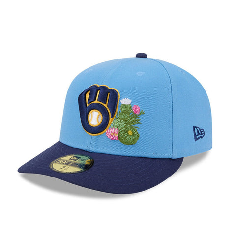 New Era 59Fifty Milwaukee Brewers 2026 Arizona Spring Training Pre-Curved Hat - Light Blue, Light Navy New Era