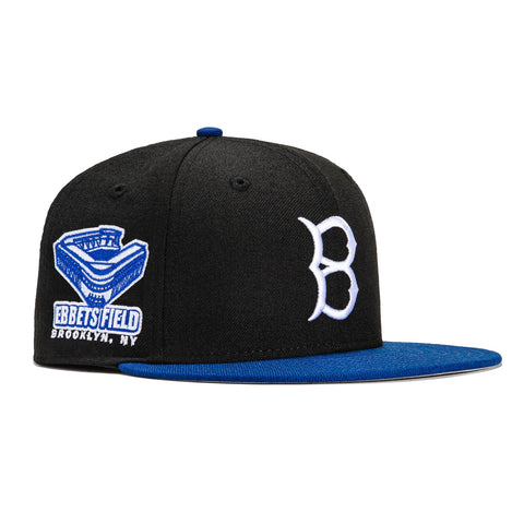 New Era 59Fifty Brooklyn Dodgers Ebbets Field Patch Hat - Black, Royal
