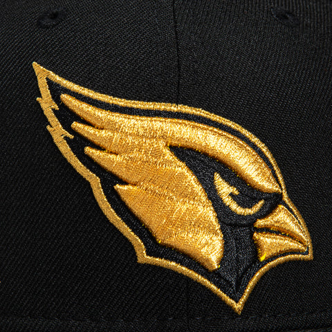 New Era 59Fifty Arizona Cardinals Hat - Black, Metallic Gold