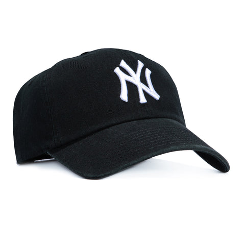 47 Brand New York Yankees Cleanup Adjustable Hat - Black, White 47 Brand