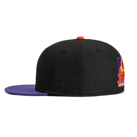 New Era 59Fifty Phoenix Suns 30th Anniversary Patch 1968 Hat - Black, Purple New Era
