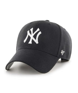 47 Brand New York Yankees MVP Adjustable Hat - Black, White