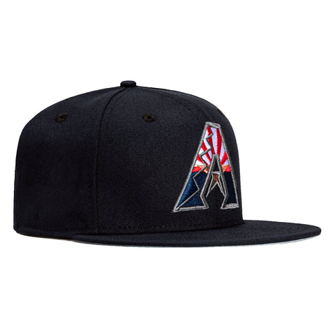 New Era 59Fifty Arizona Diamondbacks A Flag Hat - Navy, Red, Metallic Copper